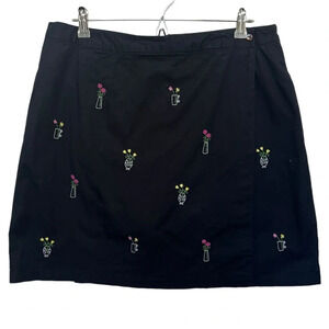 Moka Sport Embroidered Skort Black Size 18